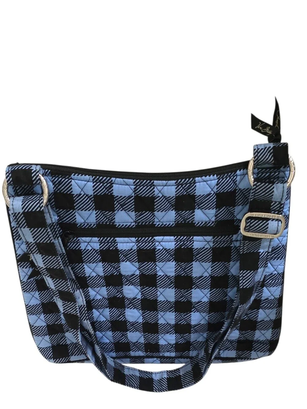 Vera Bradley Blue Buffalo Check Quilted Crossbody Shoulder Bag Lightweight NWOT - Picture 6 of 16